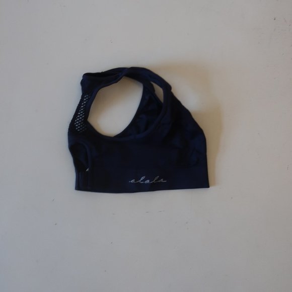 WOMENS ALALA BLUE RACERBACK SPORTS BRA S * - Picture 3 of 5